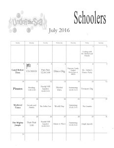 July 2016 Schooler Calendar