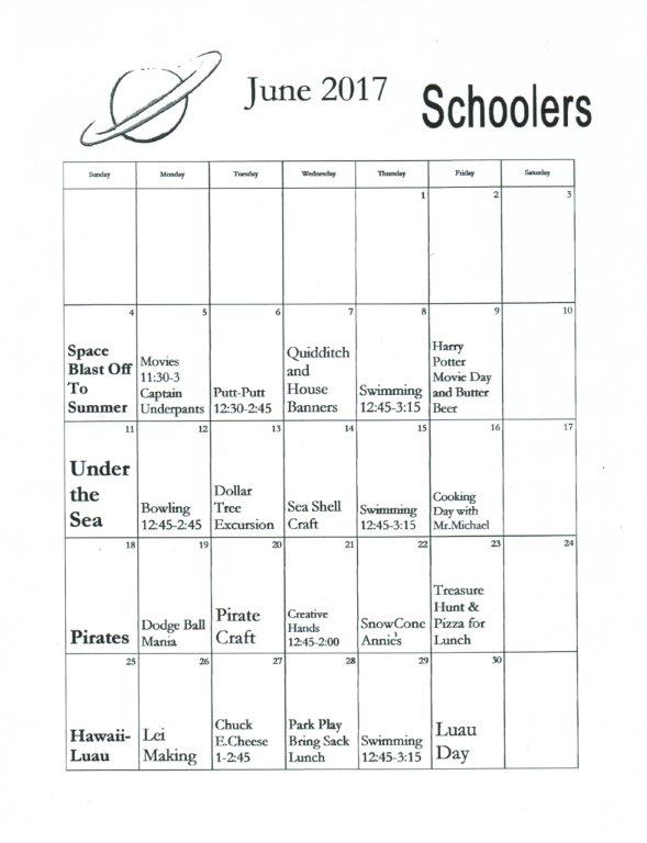 Schooler's Calendar